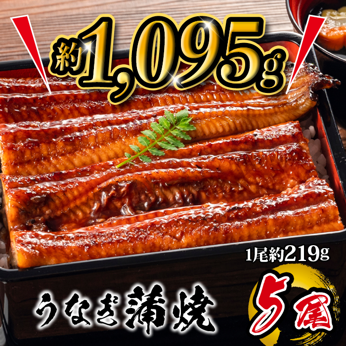 国産 うなぎ蒲焼 5尾入 1尾 約219g